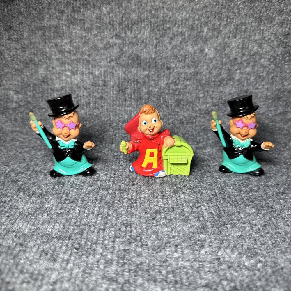 VTG 1990 Bagdasarian‎ Alvin And The Chipmunks Alvin & Simon PVC Figures DY